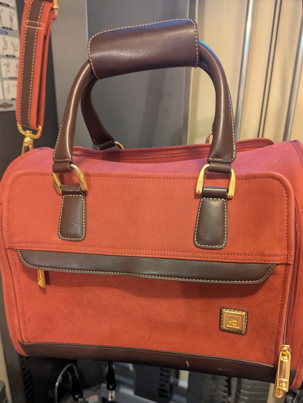 Vtg DIANE von FURSTENBERG DVF Red Cosmetic Weekender / Travel Bag